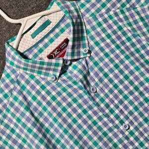 Johnston & Murphy Shirt Men's XC4 Extreme Comfort Men's Large Stretch Plaid